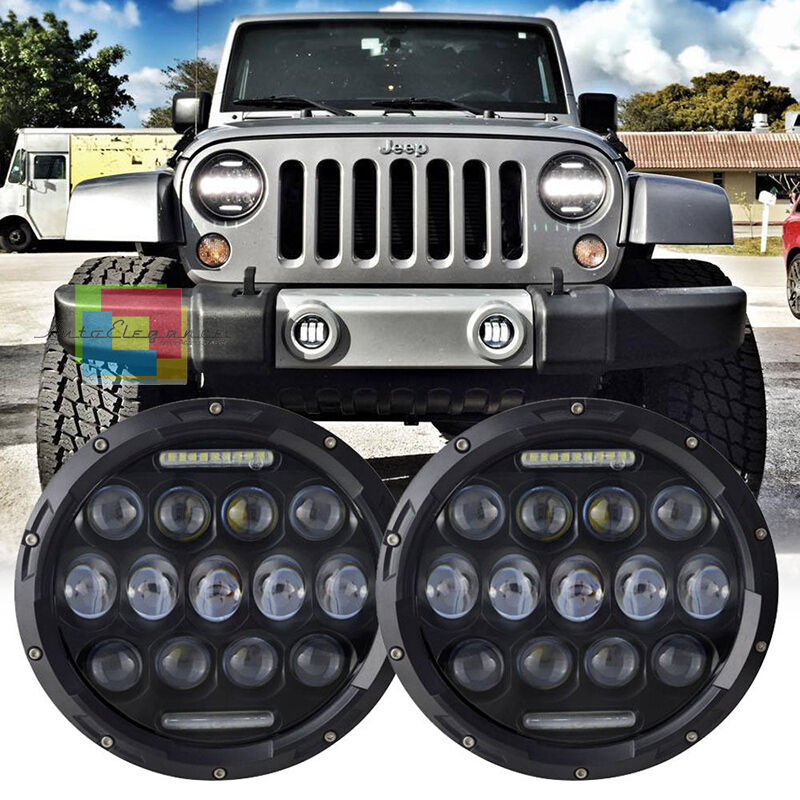 AM General Hummer 92~01 FARI ANTERIORI FULL LED - CON LUCI DIURNE BIANCO 6000K AUTOELEGANCERICAMBI
