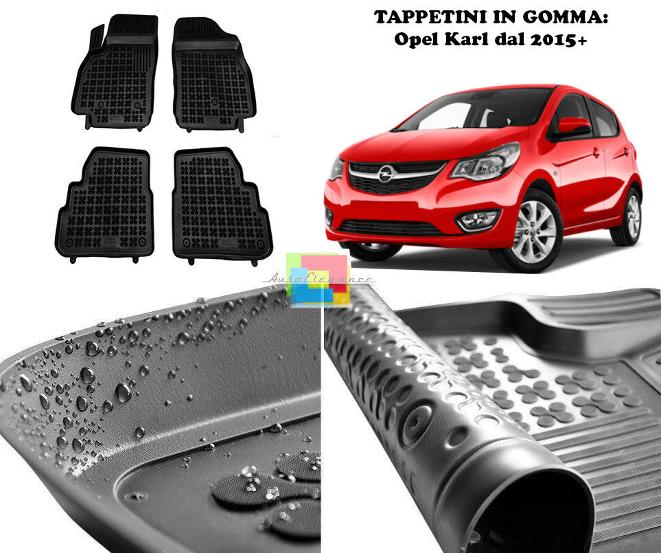 Opel Karl 2015+ TAPPETINI AUTO IN GOMMA - TAPPETI TOP QUALITA -1