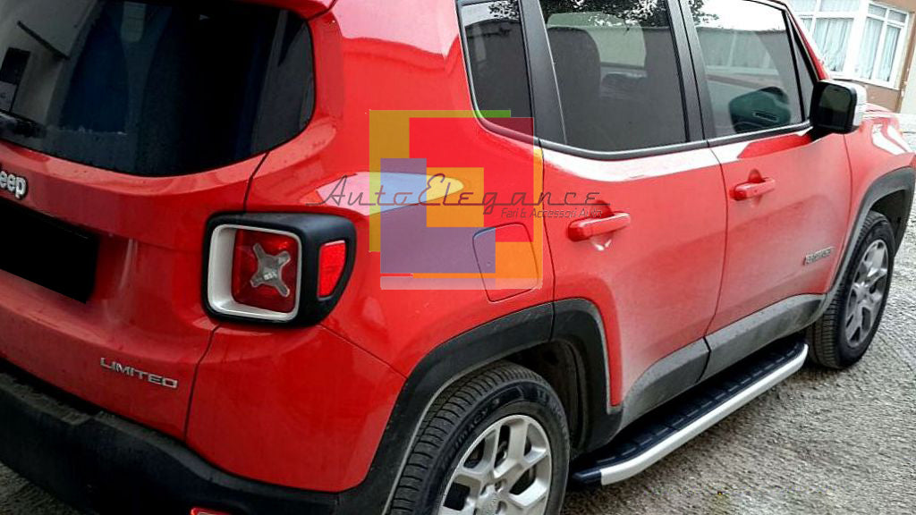 PEDANE LATERALI JEEP RENEGADE DAL 2014+ SOTTO PORTA ANTISCIVOLO .-.