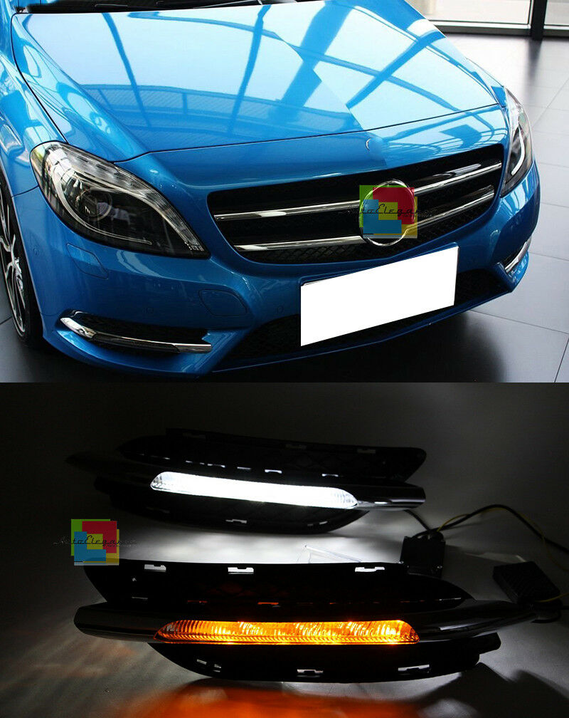 GRIGLIE FENDINEBBIA LUCI DIURNE LED MERCEDES CLASSE B W246 2011-2014 DAYTIME .-