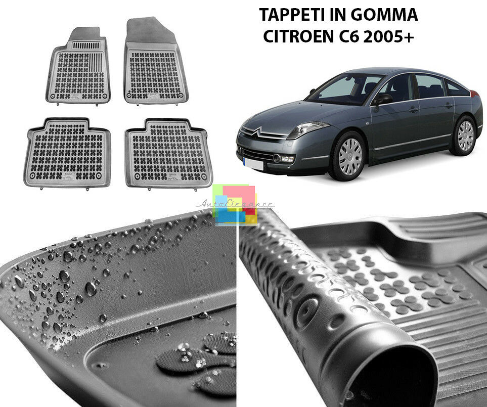 CITROEN C6 2005 IN POI TAPPETINI AUTO IN GOMMA - TAPPETI TOP QUALITA -1 AUTOELEGANCERICAMBI