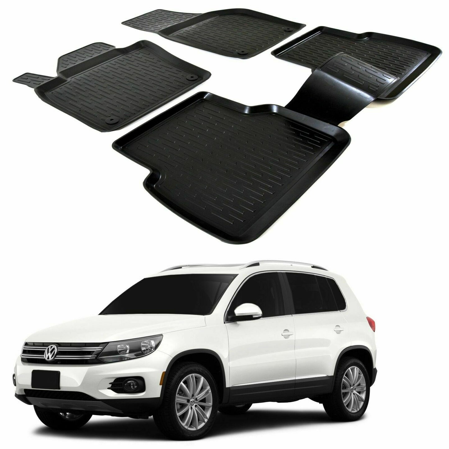 VW TIGUAN 2008-2015 TAPPETINI AUTO IN GOMMA - TAPPETI TOP QUALITA -1