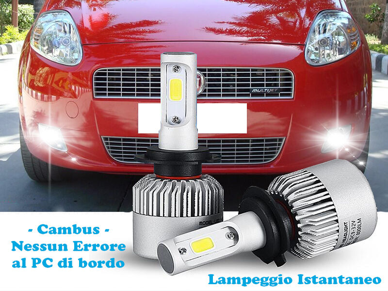 LAMPADE FENDINEBBIA A LED CREE FIAT GRANDE PUNTO 05-11 CAMBUS BIANCO GHIACCIO