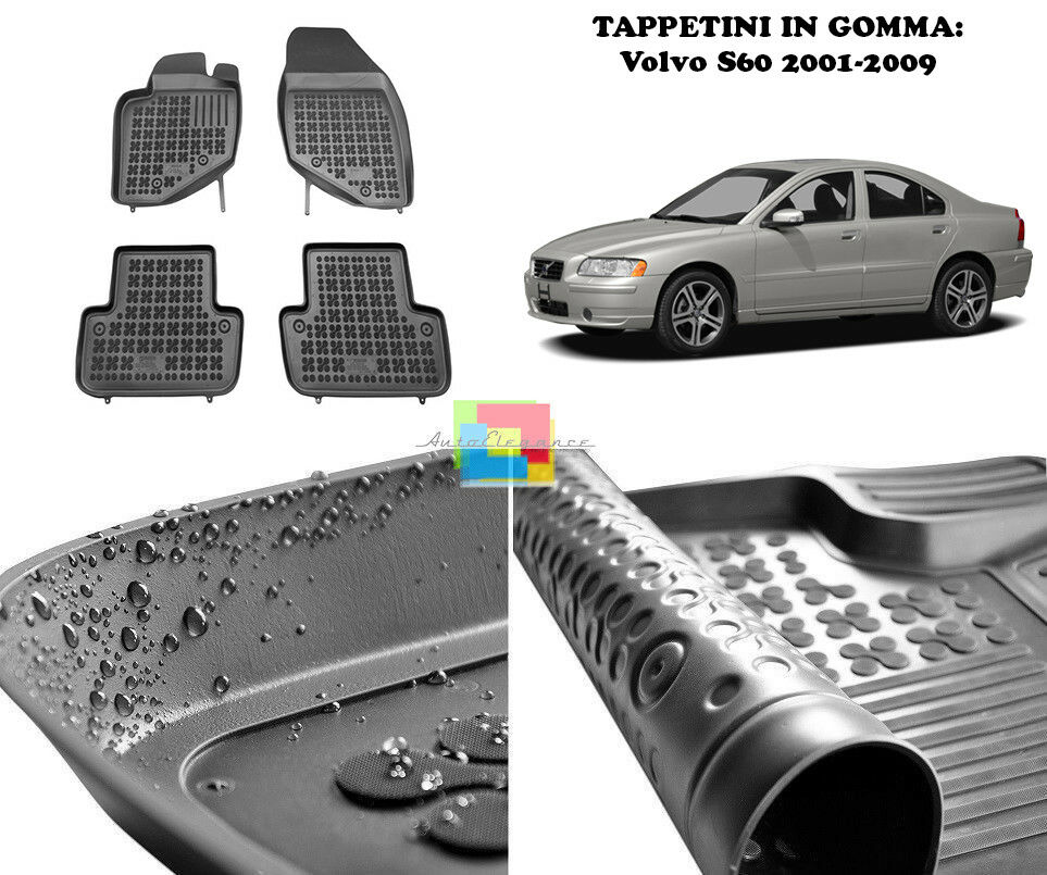 Volvo S60 2001 al 2009 TAPPETINI AUTO IN GOMMA - TAPPETI TOP QUALITA -1