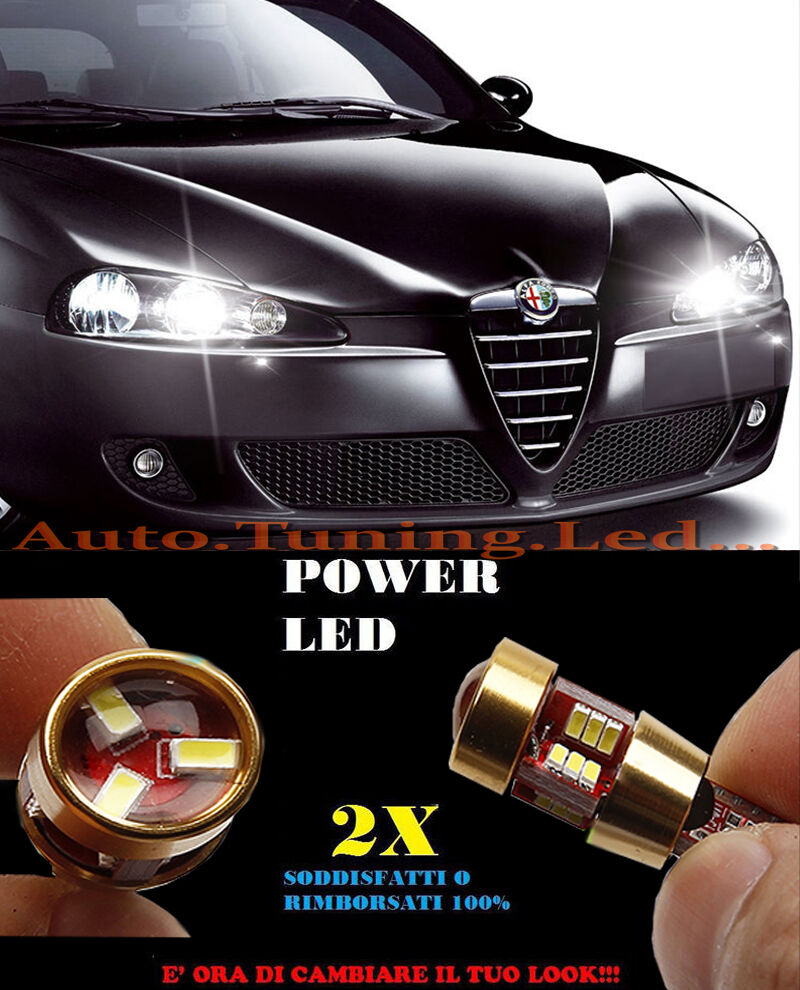 LUCI POSIZIONE ALFA ROMEO 147 05-11 CANBUS T10 BIANCO 27 LED SUPER QUALITA
