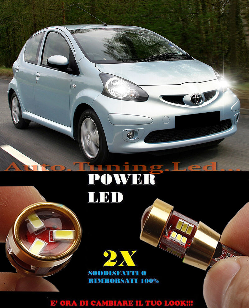 LUCI POSIZIONE TOYOTA AYGO 2005-2010 CANBUS T10 BIANCO 27 LED SUPER QUALITA
