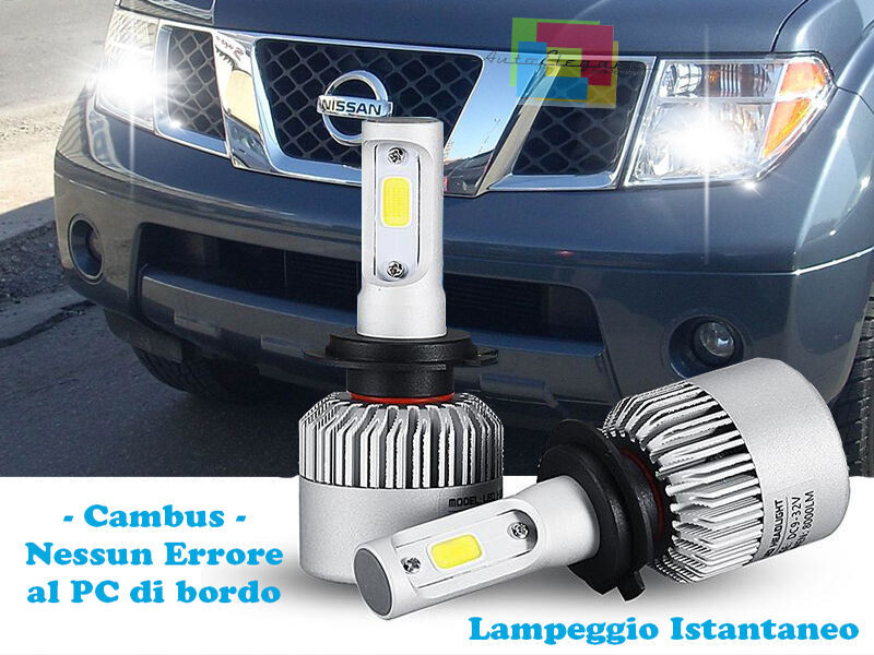 LAMPADE ABBAGLIANTI ANABBAGLIANTI LED NISSAN PATHFINDER 2005+ ISTANTANEO CREE