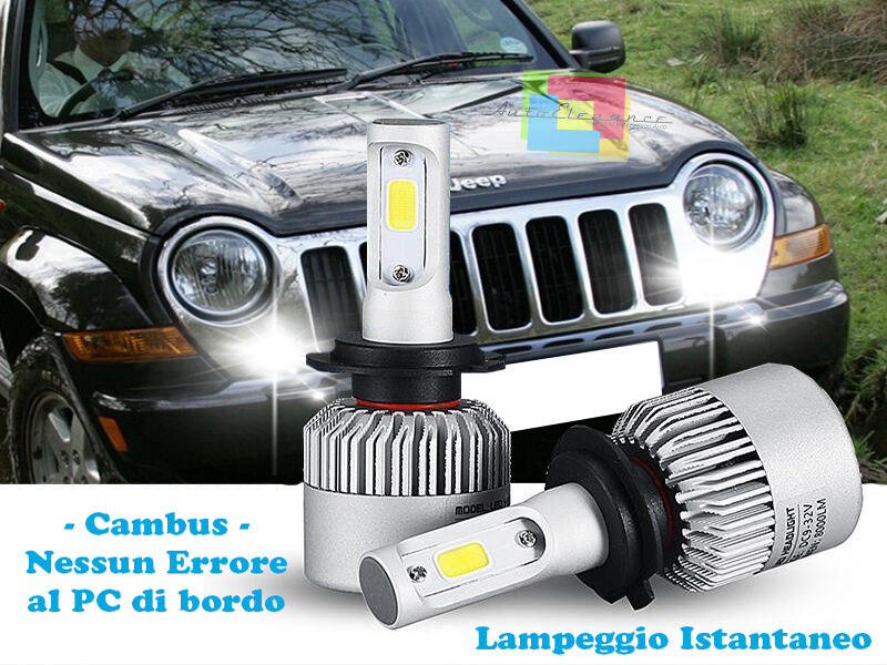 LAMPADE FENDINEBBIA A LED JEEP CHEROKEE KJ 01-08 CAMBUS BIANCO GHIACCIO CREE