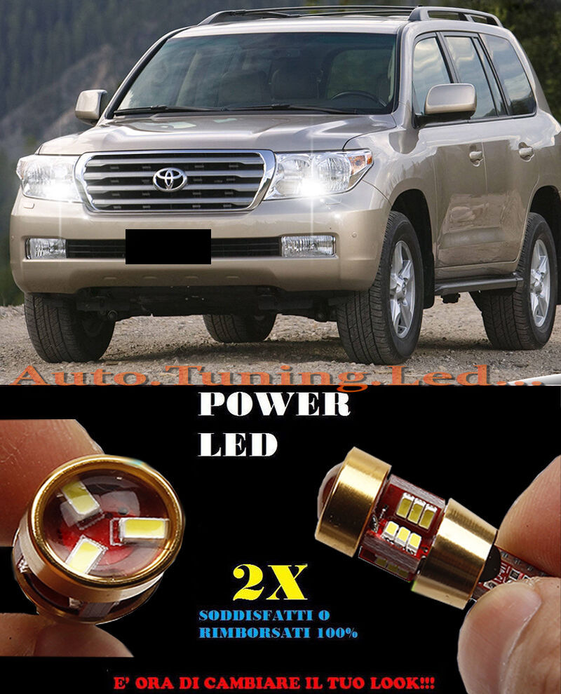LUCI POSIZIONE TOYOTA LAND CRUISER 02-10 CANBUS T10 BIANCO 27 LED SUPER QUALITA