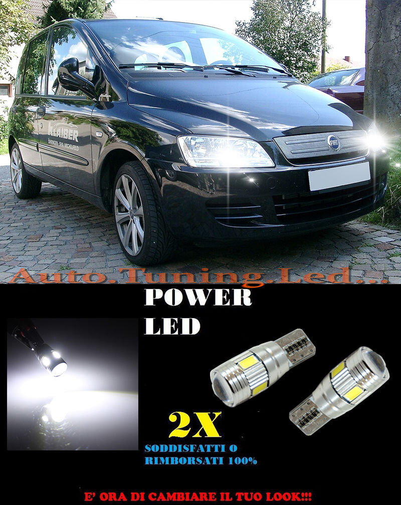 POSITION LIGHTS FIAT MULTIPLA CANBUS T10 WHITE 6 LED SUPER QUALITY
