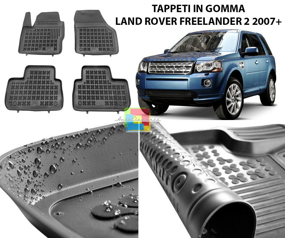 LAND ROVER FREELANDER 2 2007+ TAPPETINI AUTO IN GOMMA - TAPPETI TOP QUALITA -1-