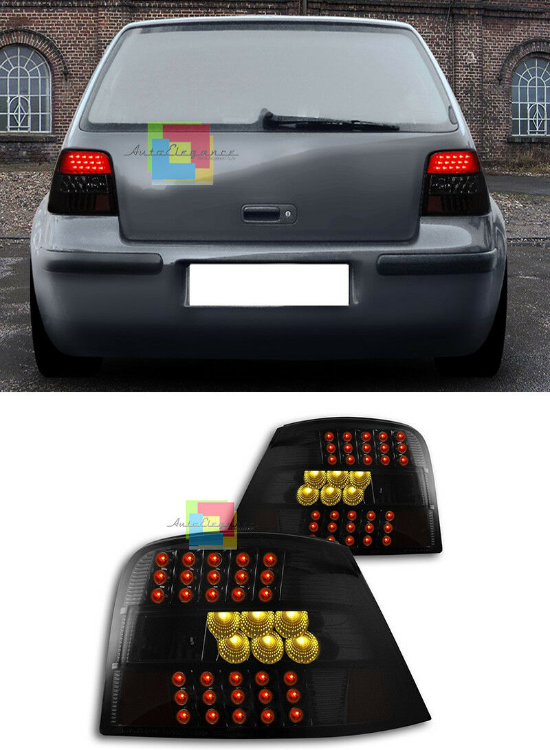 VW Golf 4 1997-2004 BLACK SMOKE LED REAR LIGHTS SPORTS LIGHTS TUNING LOOK