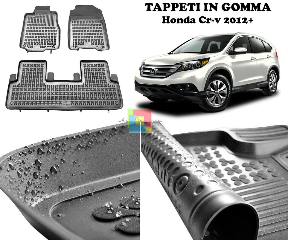 HONDA CR-V 2012 IN POI TAPPETINI AUTO IN GOMMA - TAPPETI TOP QUALITA -1-