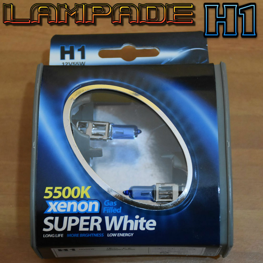 AUDI A6 4B C5 01-04 COPPIA LAMPADE H1 BLUE XENON BIANCO ANABBAGLIANTE 55W 12V AUTOELEGANCERICAMBI