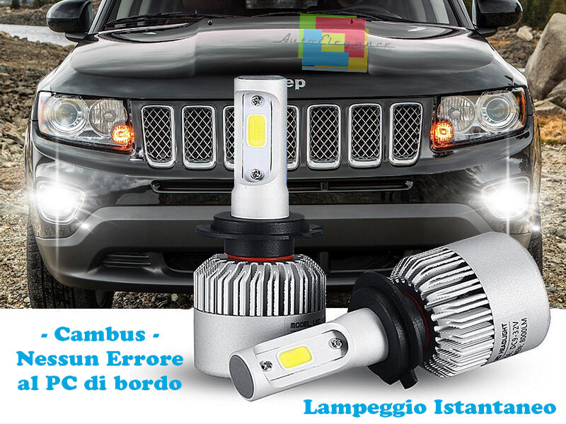 LAMPADE FENDINEBBIA A LED JEEP COMPASS 2011+ CAMBUS BIANCO GHIACCIO CREE