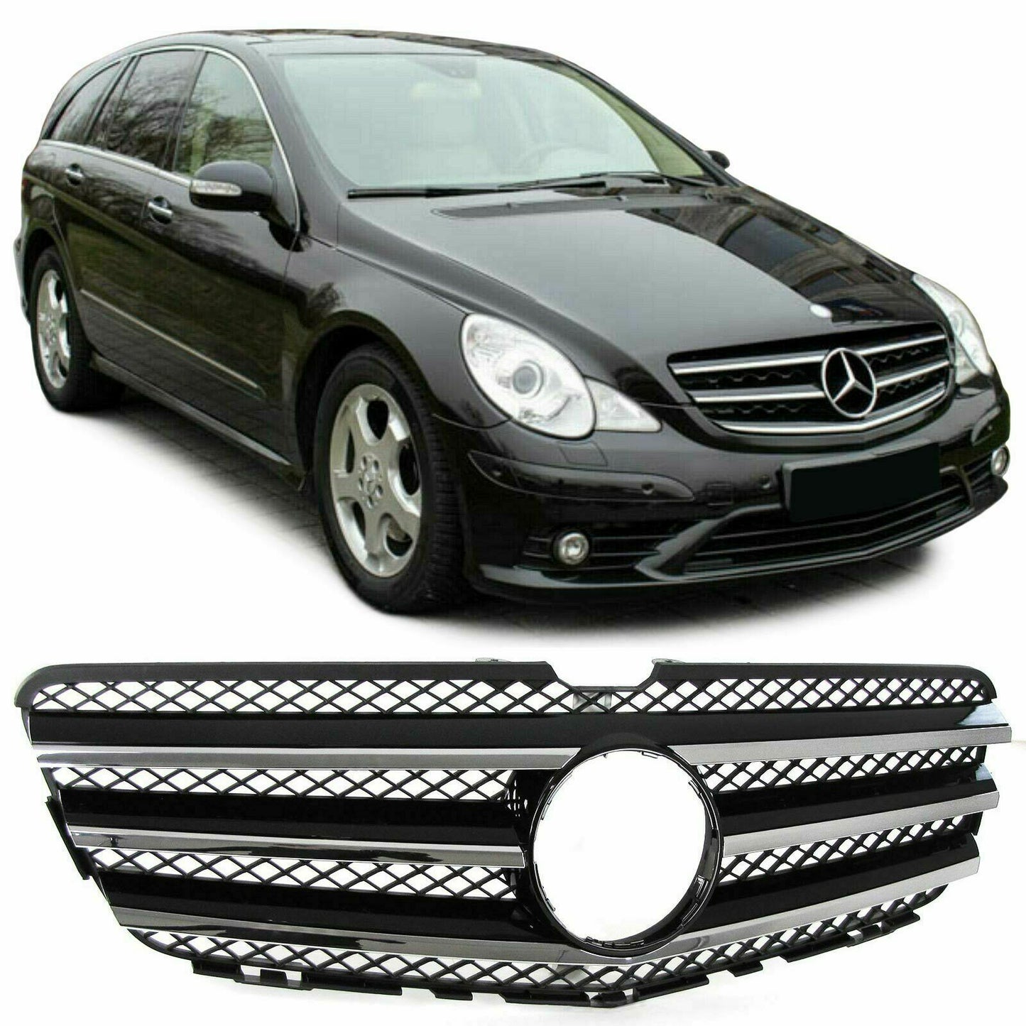 MERCEDES R W251 2006-2010 GRIGLIA ANTERIORE LOOK SPORTIVO AMG CALANDRA