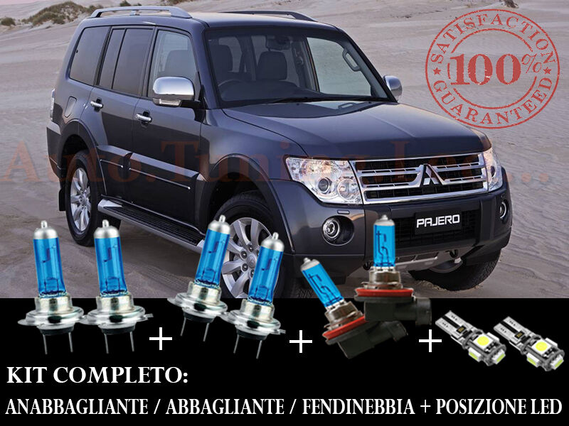 MITSUBISHI PAJERO 2007+ COMPLETE SET BLUE XENON LAMPS + LED POSITION