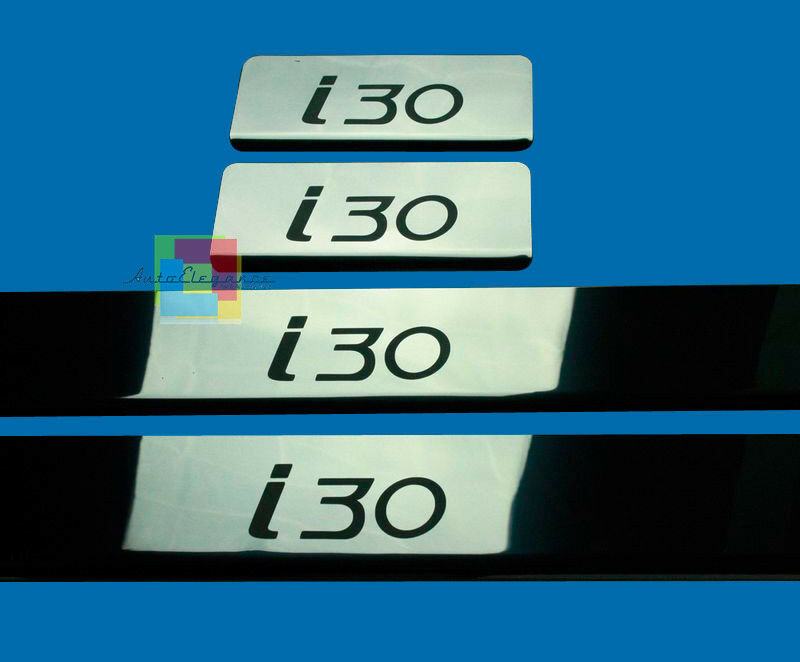HYUNDAI I30 MK2 2011+ CHROME ADHESIVE DOOR SILL SPORTS LOOK 4 PIECES