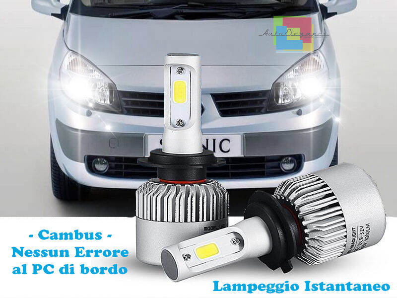 LED LOW BEAM LAMPS RENAULT GRAND SCÉNIC 04-09 INSTANT FLASH 6000K