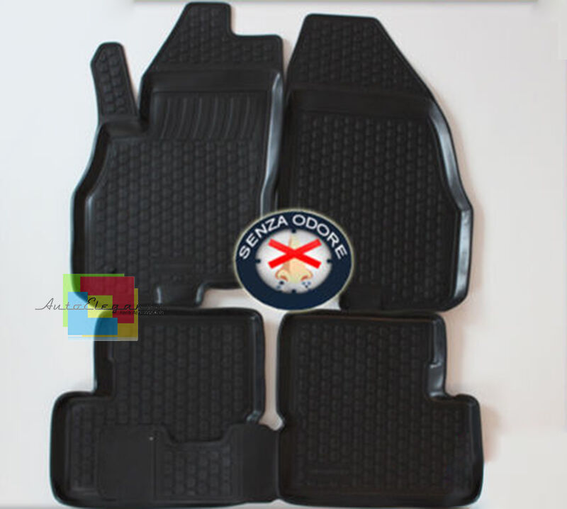 FIAT GRANDE PUNTO 2006+ SET TAPPETINI AUTO IN GOMMA - TAPPETI TOP QUALITA -.