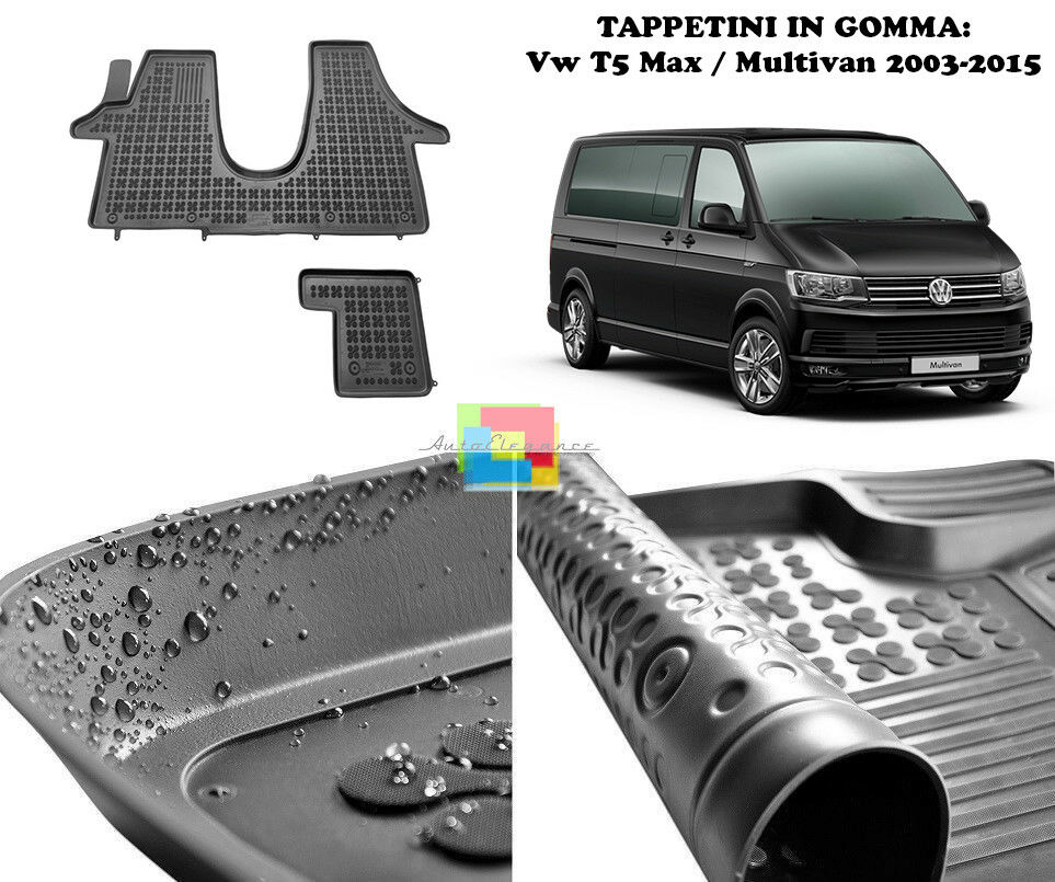 Vw T5 Max / Multivan 2003-2015 RUBBER CAR MATS - TOP QUALITY MATS -1