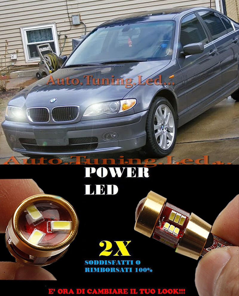 LUCI POSIZIONE BMW SERIE 3 E46 98-05 CANBUS T10 BIANCO 27 LED SUPER QUALITA