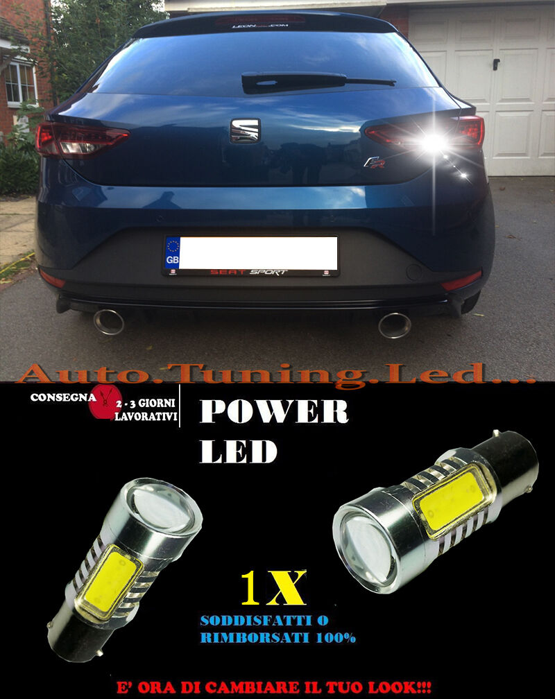 SEAT LEON MK3 6000K LAMPADA RETROMARCIA A LED P21W BA15S CANBUS NO ERROR