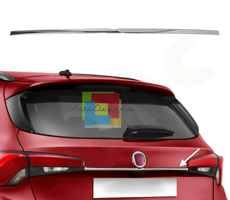 PIASTRA CROMATA PORTELLONE COFANO POSTERIORE FIAT TIPO SW 2015+ ACCIAIO INOX