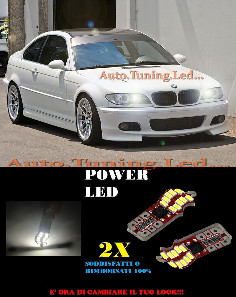 LUCI POSIZIONE BMW E46 COUPE CANBUS T10 BIANCO 20 LED SUPER QUALITA