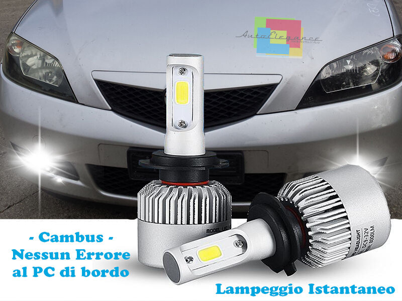 LAMPADE FENDINEBBIA A LED MAZDA 2 2003-2007 CAMBUS BIANCO GHIACCIO CREE