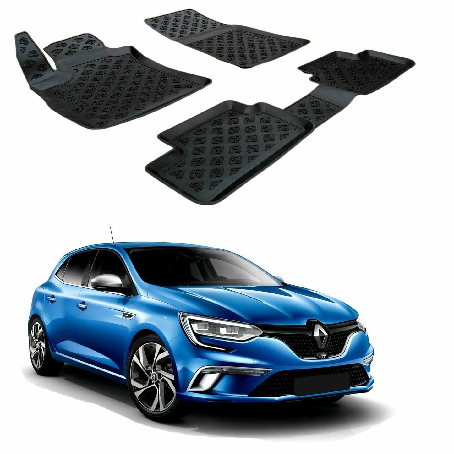 RENAULT MEGANE IV 2016+ TAPPETINI AUTO IN GOMMA - TAPPETI TOP QUALITA -1