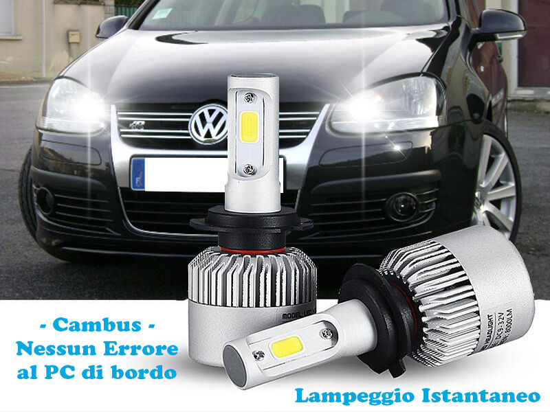 LED HIGH BEAM LAMPS VW GOLF 5 2003-2008 INSTANT FLASH 6000K