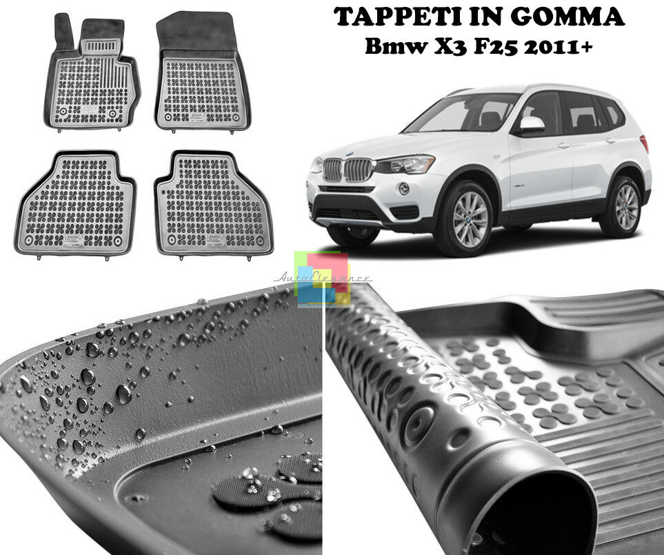 BMW X3 F25 2011 IN POI TAPPETINI AUTO GOMMA - TAPPETI TOP QUALITA -1- AUTOELEGANCERICAMBI