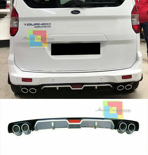 FORD TOURNEO COURIER DIFFUSORE SOTTO PARAURTI POSTERIORE QUATTRO TERMINALI ABS -