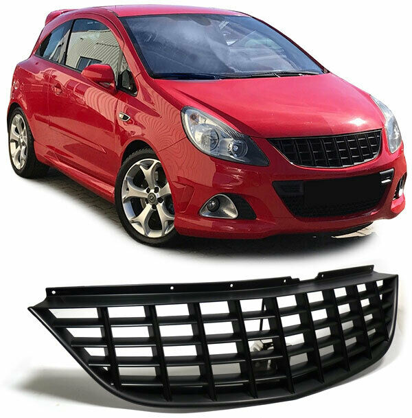 GRIGLIA ANTERIORE NERA SENZA LOGO OPEL CORSA D 2006-2010 MASCHERINA
