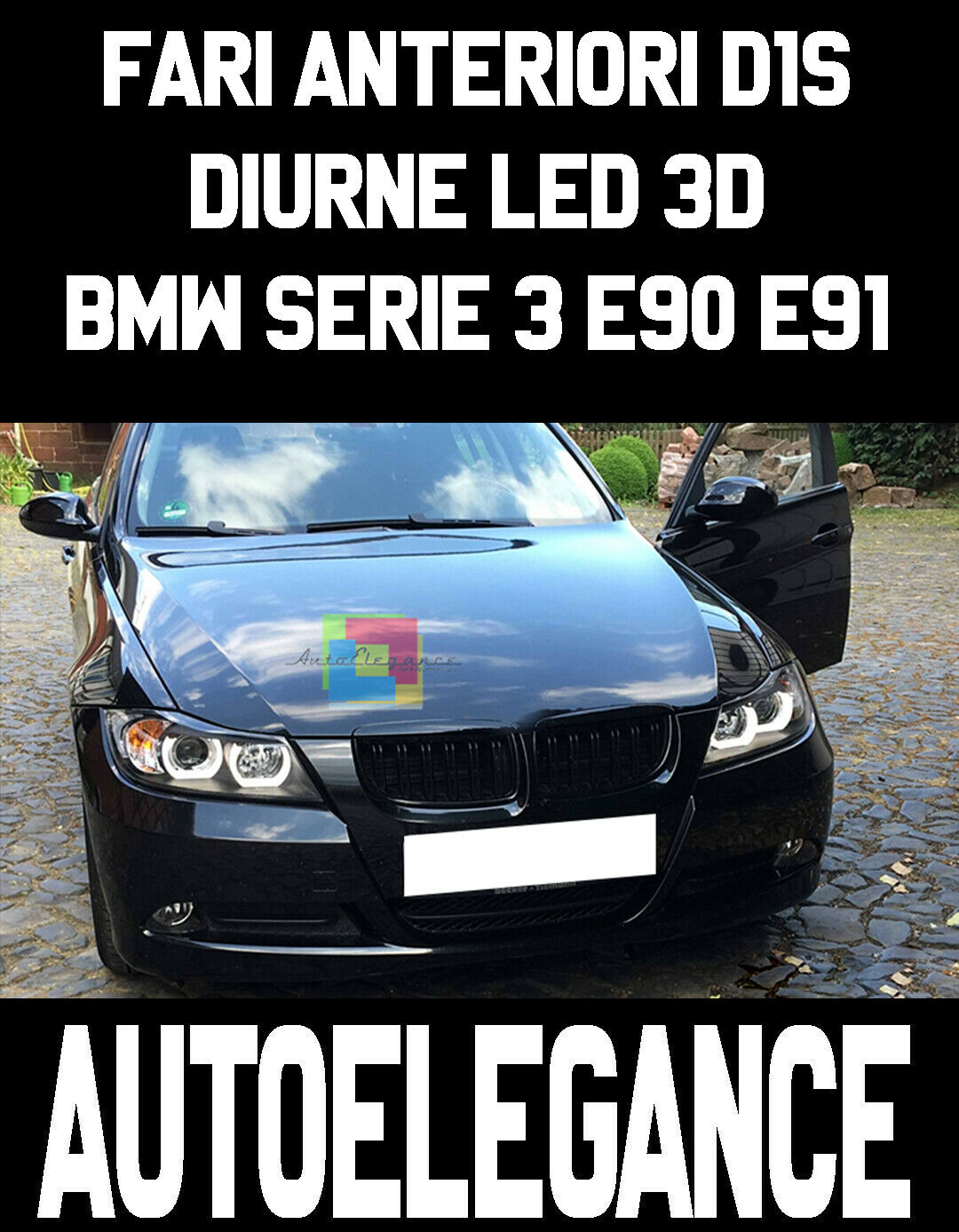 BMW SERIE 3 E90 E91 04-08 FARI ANTERIORI D1S XENON + KIT LED ABBAGLIANTI AUTOELEGANCERICAMBI