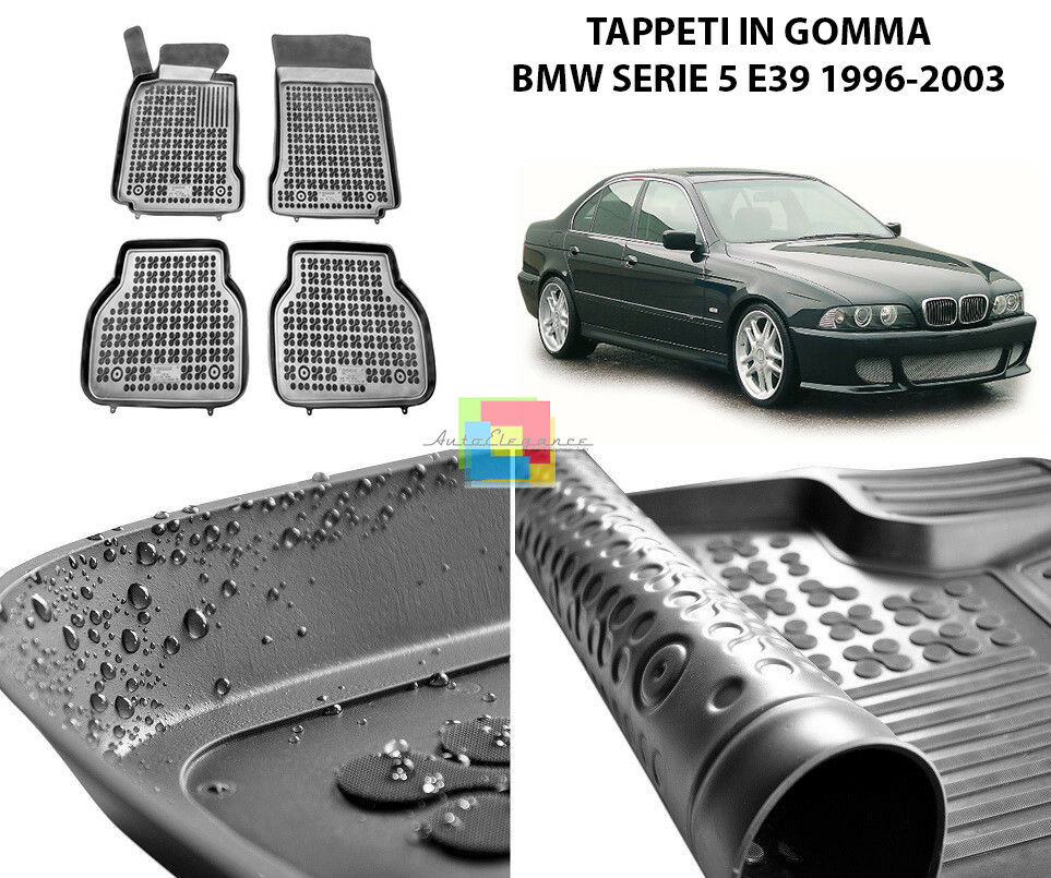 BMW SERIE 5 E39 1996-2003 TAPPETINI AUTO IN GOMMA - TAPPETI TOP QUALITA -1 AUTOELEGANCERICAMBI