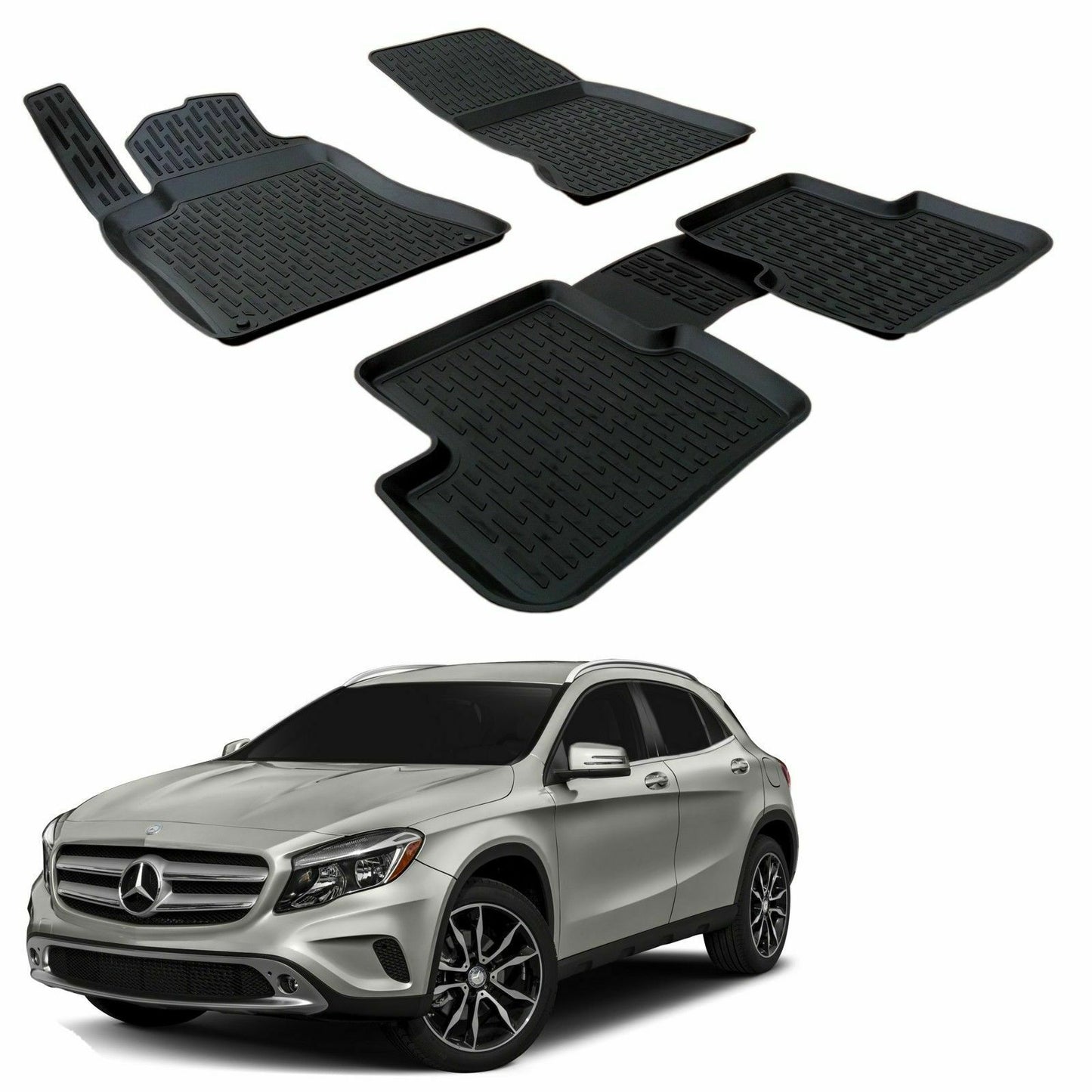MERCEDES GLA X156 RUBBER CAR MATS - TOP QUALITY MATS -1