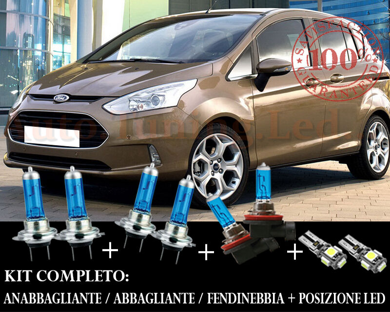 FORD B-MAX B MAX COMPLETE SET BLUE XENON LAMPS + LED POSITION