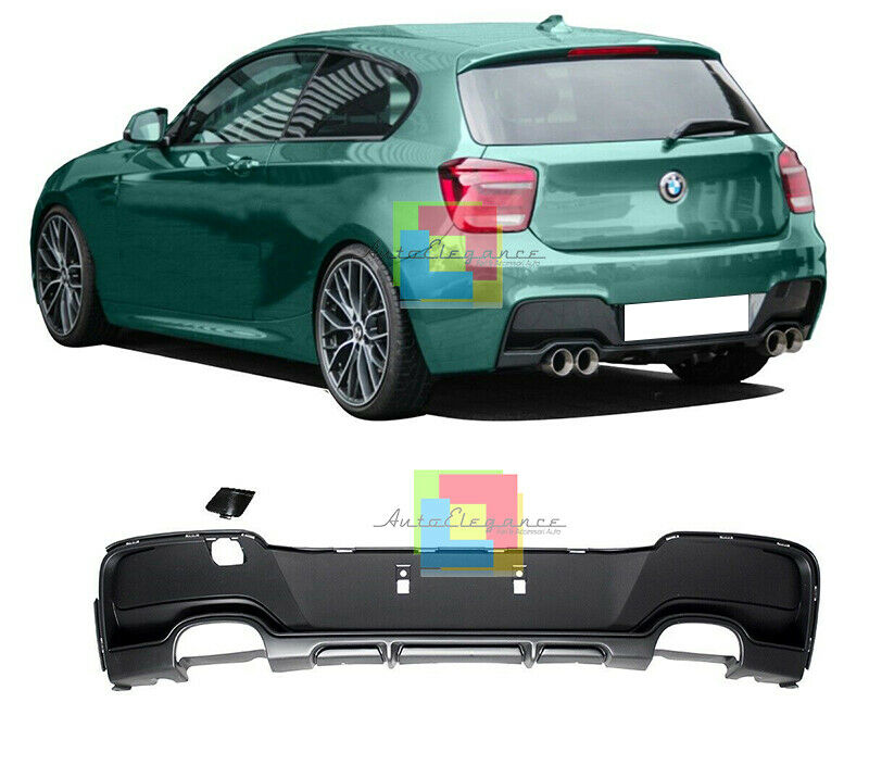 REAR DIFFUSER BMW 1 SERIES F20 F21 2011-2014 M SPORT LOOK 4 EXHAUSTS ABS
