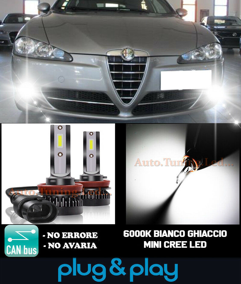 CREE LED FOG LIGHTS ALFA ROMEO 147 CAMBUS ICE WHITE 8000LM