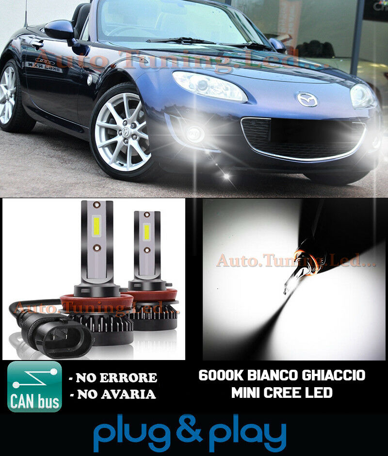 CREE LED FOG LIGHTS MAZDA MX 5 III CAMBUS ICE WHITE 8000LM