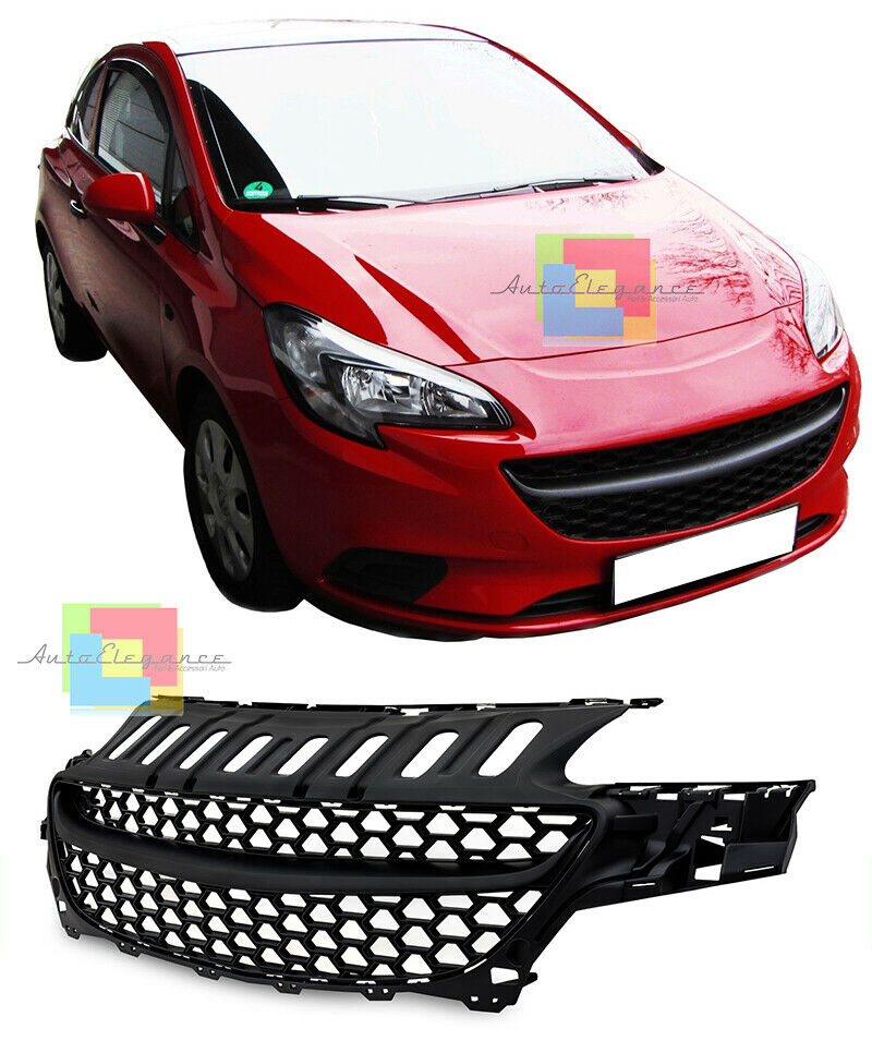 GRIGLIA ANTERIORE NERA SENZA LOGO OPEL CORSA E 2014+ MASCHERINA