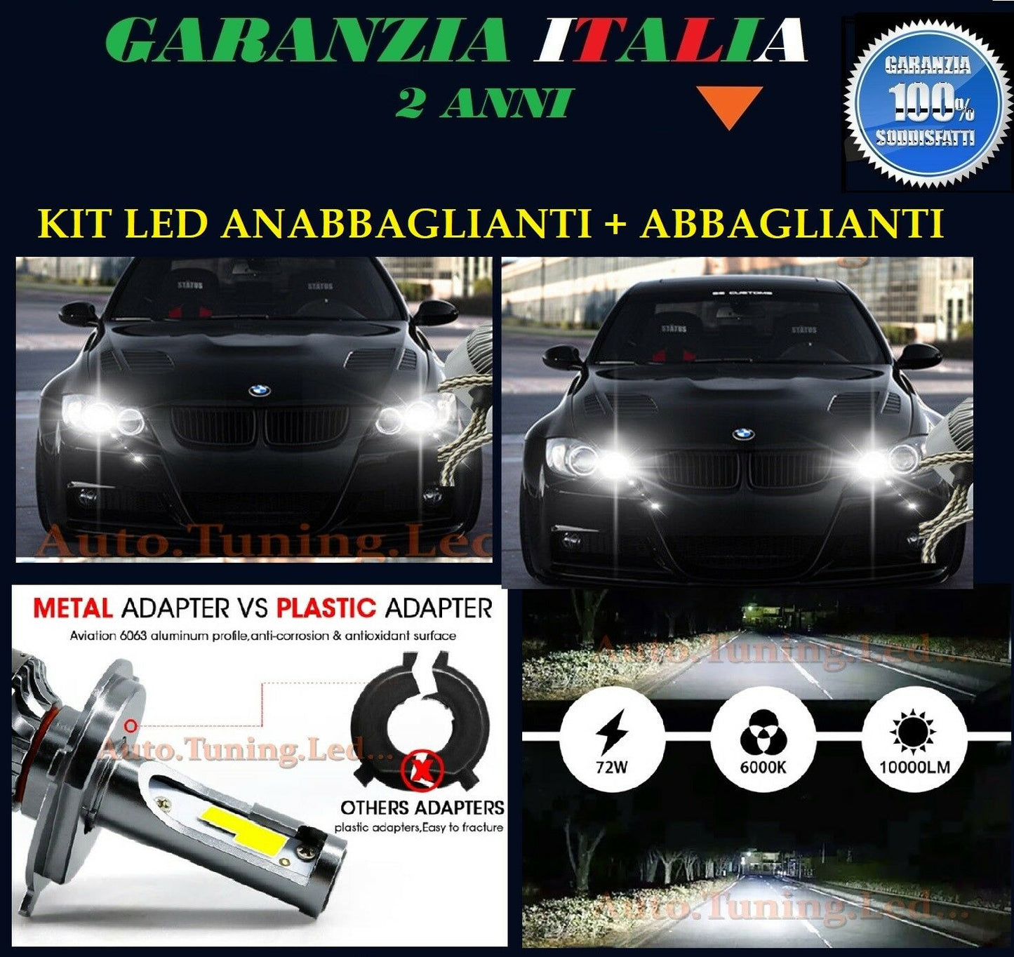KIT LED LAMPADE ABBAGLIANTI & ANABBAGLIANTI BMW SERIE 3 E90 E91 FULL LED