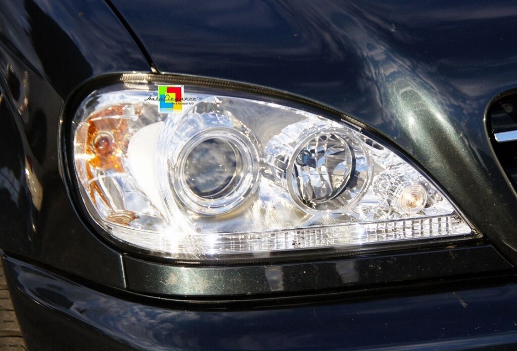 HEADLIGHTS + LED LOW BEAM KIT FOR MERCEDES ML W163 2002-2005