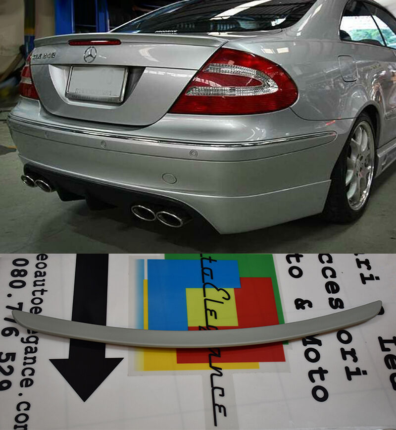 MERCEDES CLK W209 2002-2009 SPOILER POSTERIORE SUL COFANO LOOK AMG