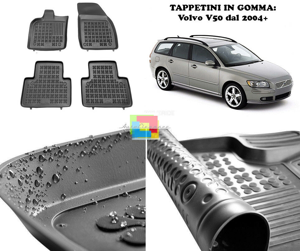 Volvo V50 2004+ TAPPETINI AUTO IN GOMMA - TAPPETI TOP QUALITA -1