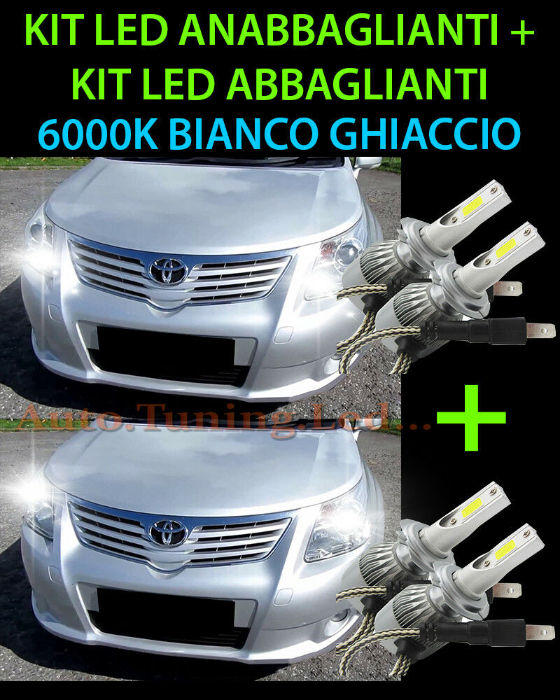 LED HIGH BEAM & LOW BEAM LAMP KIT FOR TOYOTA AVENSIS 2009 ONWARDS -.