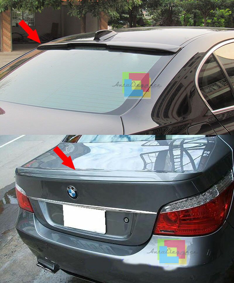 BMW SERIE 5 E60 2003-2010 KIT SPOILER SUL TETTO + SPOILER COFANO LOOK M5 ABS AUTOELEGANCERICAMBI