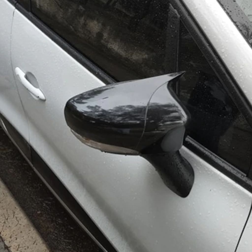 RENAULT CLIO 4 IV ADHESIVE CAPS MIRRORS REARVIEW MIRRORS GLOSSY BLACK